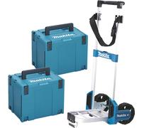 Makita 2 Piece 821552-6 MakPac Connector Stackable Power Tool Case Set and Case Trolley