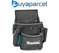 Makita 2 Pocket Fixings Nail Screw Tool Belt Pouch Holder Strap System Leather