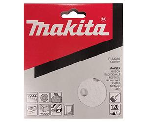 Makita 20 Piece - 120 Grit Sanding Discs For 5" Random Orbit Sanders - For Fine Sanding of Wood, Metal & Plastic | 8 Hole Hook-And-Loop Sandpaper