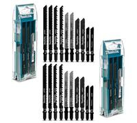 Makita 20 Piece Jigsaw Blade Set 50mm 70mm Wood Metal Plastic Aluminium + Case