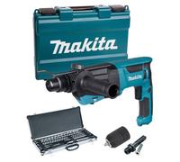 Makita 240V Sds + Rotary Hammer Drill Hr2670 Heavy Duty + 10 Sds Bits + Chisels