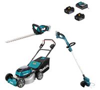 Makita 3 Piece 18v LXT Cordless Garden Tool Kit 2 x 5ah Li-ion Battery Charger