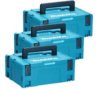 Makita 3 Piece 821550-0 Type 2 MakPac Connector Stackable Power Tool Case Set