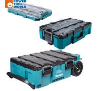 Makita 3 Piece MakTrak Rolling Tool Chest, Medium Box & Medium Organiser Kit