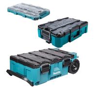 Makita 3 Piece Maktrak Rolling Tool Chest, Medium Box & Medium Organiser Set