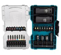 Makita E-07060 30 Pc Black Colour Coded Drill Bit Set Pz Tx + 19mm + 17mm Socket