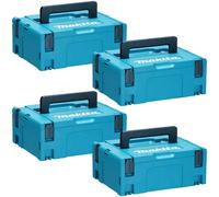 Makita 4 Piece 821550-0 Type 2 MakPac Connector Stackable Power Tool Case Set