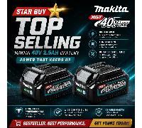Makita 40v Battery Twin Pack BL4025 40v 2.5AH Battery Lithium-Ion Batt