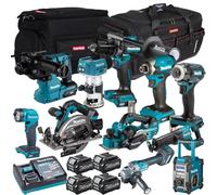 Makita 40V XGT 11 Piece Brushless Power Tool Kit 4 x 2.5Ah Battery T4TKIT-16055