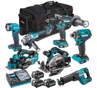 Makita 40V XGT 7 Piece Brushless Power Tool Kit 3 x 2.5Ah Battery T4TKIT-16050