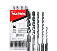 Makita 5 Piece - SDS-Plus Drill Bit Set for Rotary Hammers - Aggressive Drilling for Concrete & Masonry - Carbide Tipped Bits