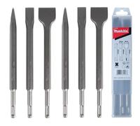 Makita 6 Piece Sds Plus Point Bullet Cold Flat Scaling Chisel Set Masonry 250mm