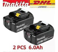 Makita 6Ah Makita 18V Battery BL1830B BL1850B BL1850 BL1840 BL1860 BL1815 Replacement Lithium Battery 6.0Ah 2pcs