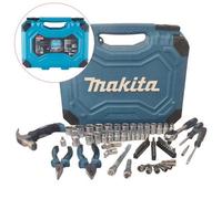 Makita 75 Piece Maintenance Kit Hand Tool Ratchet Socket Set Wrench Plier Hammer