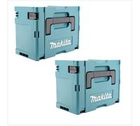 Makita 821551-8 MakPac Type 3 Stacking Connector Case 396mm x 296mm x 210mm Pack of 2