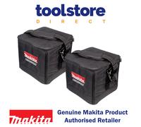 Makita 831373-8 10in 225mm Black Canvas Nylon Cube Tool Bag Twin Pack