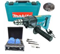 Makita 8406 Diamond Core Drill Rotary Percussion 240V Electricians 7Pc Core Set