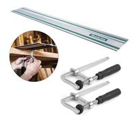 Makita Aluminum Plunge Saw Guide Rail 1.5M 1500mm 59" Dsp600 + Pair T Clamps