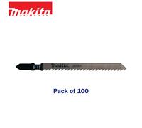 Makita Jigsaw Blades B11 - 75mm T-Shank, High-Speed 9 TPI for Wood & Plastic - 100 Pack