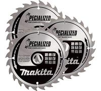 Makita B-09167 165mm x 24T x 20mm Specialized Circular Saw Blade Pack of 3