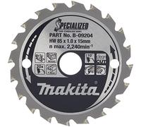 Makita B-09204 Specialized Circular Saw Blade 85 x 15mm 20 Teeth for HS300 Saw