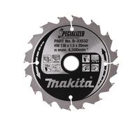Makita B-33532 Specialized Cordless Wood Saw Blade 136 x 20mm x 16T MAKB33532