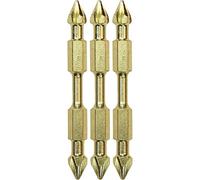 Makita B-39578 Impact Gold Number 1 Phillips Double-Ended Power Bit, 2-1/2-Inch, 3-Pack
