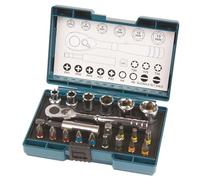 B-54081 Ratchet and Bit-Set 19pcs Alloy Steel High rotational precision