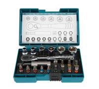 B-54081 Ratchet and Bit-Set 19pcs Alloy Steel High rotational precision