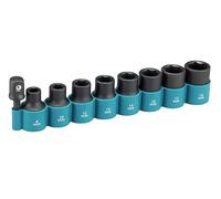 Makita B-54645 9 Piece Cr-Mo 1/2" Impact Socket Set with 1/4" Hex Adapter