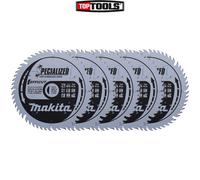 Makita B-57336 Efficut TCT Plunge Saw Blade 165mm x 20mm x 56 Teeth Pack of 5