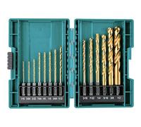 Makita B-65399 Impact Gold 14 Pc. Titanium Drill Bit Set, 1/4" Hex Shank