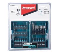Makita B-66880 35-Piece 1/4" Hex C-Form E-Form Impact Screwdriver Set, Black