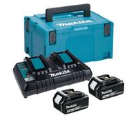 Makita Bl1830 18V 2 X 3.0Ah Lithium Batteries Dc18Rd Dual Port Charger + Makpac
