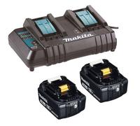 Makita Bl1830 18V 2 X Lxt 3.0Ah Lithium-Ion Batteries + Dc18Sh Dual Port Charger