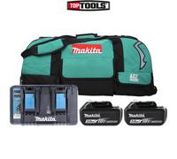 Makita BL1830 18V 3Ah LXT Battery Twin Pack With Dual Port Charger & LXT600 Bag