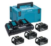 Makita Bl1830 18V 4 X 3.0Ah Lithium Batteries Dc18Rd Dual Port Charger + Makpac