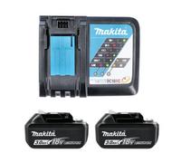 Makita Bl1830 Battery 18V 3Ah Li-Ion Lxt Battery Twin Pack With Dc18Rc 7.2V-18V Compact Fast Charger