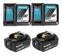 Makita Bl1840 18V 2X Lxt 4.0Ah Lithium Batteries + Dc18Rc Dual Pack Fast Charger
