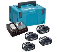 Makita Bl1840 18V 4 X 4.0Ah Lithium Batteries Dc18Rc Fast Charger + Makpac Case