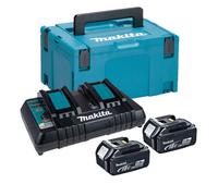 Makita Bl1850 18V 2 X 5.0Ah Lithium Batteries Dc18Rd Dual Port Charger + Makpac
