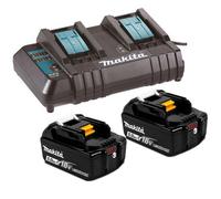 Makita Bl1850 18V 2 X Lxt 5.0Ah Lithium-Ion Batteries + Dc18Sh Dual Port Charger