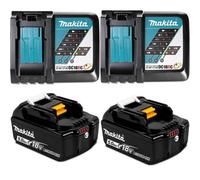 Makita Bl1850 18V 2X Lxt 5.0Ah Lithium Batteries + Dc18Rc Dual Pack Fast Charger