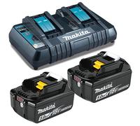 MAKITA BL1850B 18V 5.0AH BATTERY X 2 WITH DC18RD CHARGER