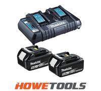 Makita 18V Lxt 5Ah Twin Battery & Twin Charger Kit Inc 2X 5.0Ah Batts & Dc18Rd Charger