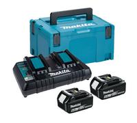 Makita Bl1860 18V 2 X 6.0Ah Lithium Batteries Dc18Rd Dual Port Charger + Makpac