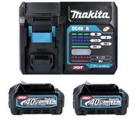 Makita Bl4025 X 2 40V Max 2.5Ah Li-Ion Xgt Battery + Dc40Ra Fast Charger