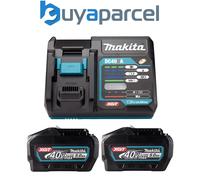 Makita BL4050F X2 40V Max 5Ah XGT Battery + DC40RA Rapid Dual Port Charger
