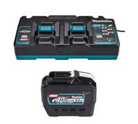 Makita Bl4080 40V Max 8Ah Li-Ion Xgt Battery + Dc40Rb 40V Twin Fast Charger