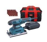 Makita Bo3710 240V 1/3 Sheet Orbital Sander With 40G Sanding Belts + Tool Bag